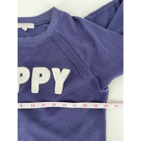 Grayson Threads Ladies Navy Blue Lightweight Sweatshirt XS Happy - Picture 6 of 9